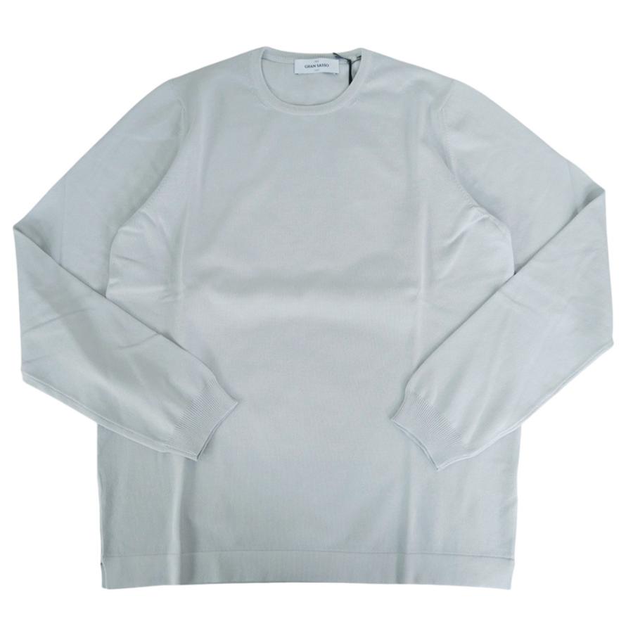 GRAN SASSO グランサッソ メンズクルーネックニット セーター 58136 18120 / PARRICOLLO M/L ライトグレー 2026春夏新作_4