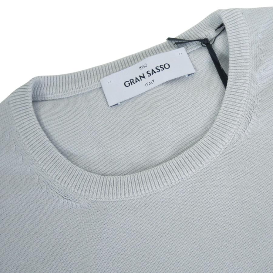 GRAN SASSO グランサッソ メンズクルーネックニット セーター 58136 18120 / PARRICOLLO M/L ライトグレー 2026春夏新作_5