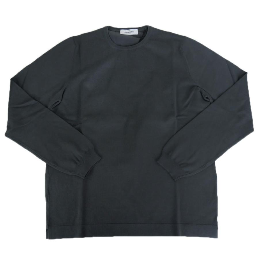GRAN SASSO グランサッソ メンズクルーネックニット セーター 58136 18120 / PARRICOLLO M/L ダークグレー 2026春夏新作_4