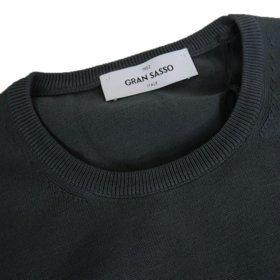GRAN SASSO グランサッソ メンズクルーネックニット セーター 58136 18120 / PARRICOLLO M/L ダークグレー 2026春夏新作_5