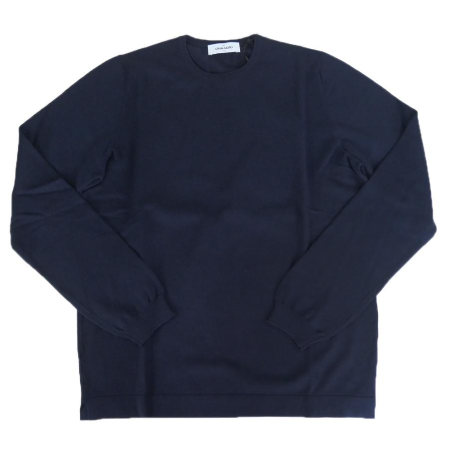 GRAN SASSO グランサッソ メンズクルーネックニット セーター 58136 18120 / PARRICOLLO M/L ネイビー 2026春夏新作_4
