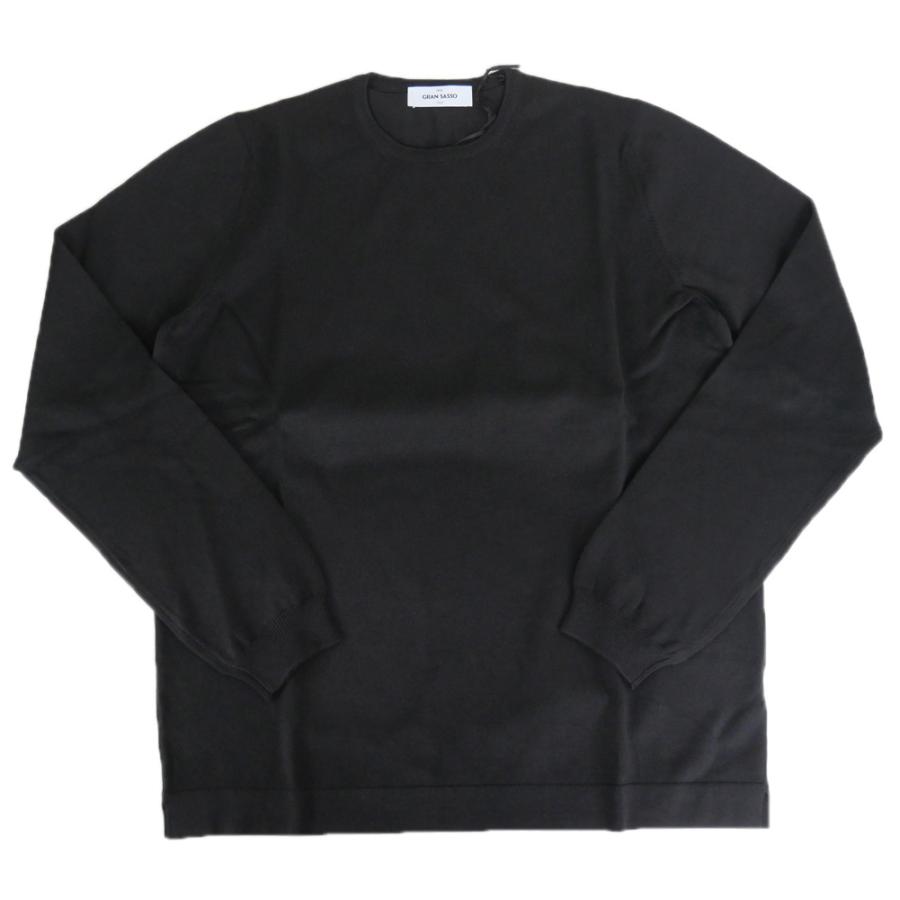 GRAN SASSO グランサッソ メンズクルーネックニット セーター 58136 18120 / PARRICOLLO M/L ブラック 2026春夏新作_4