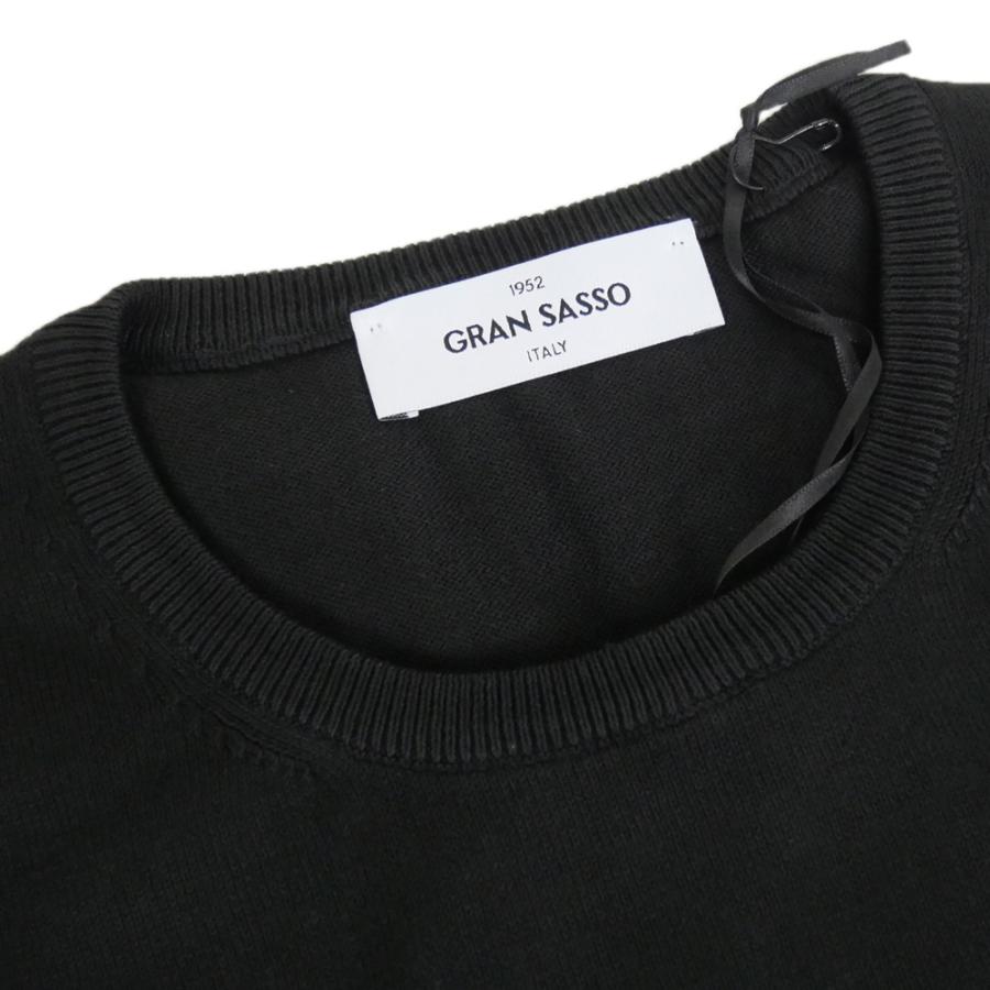 GRAN SASSO グランサッソ メンズクルーネックニット セーター 58136 18120 / PARRICOLLO M/L ブラック 2026春夏新作_5
