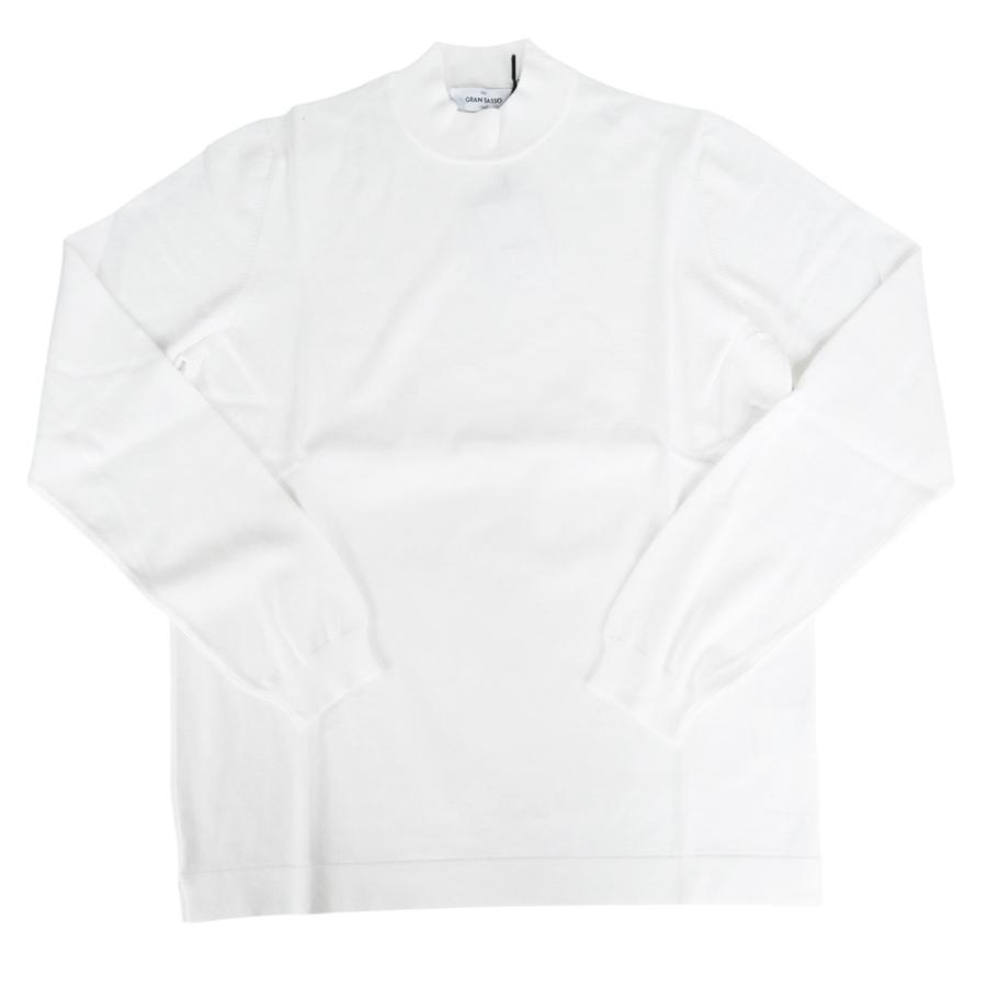 GRAN SASSO グランサッソ メンズモックネックニット セーター 58108 18120 / LUPETTO M/L ホワイト 2026春夏新作_4