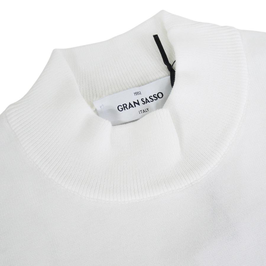 GRAN SASSO グランサッソ メンズモックネックニット セーター 58108 18120 / LUPETTO M/L ホワイト 2026春夏新作_5