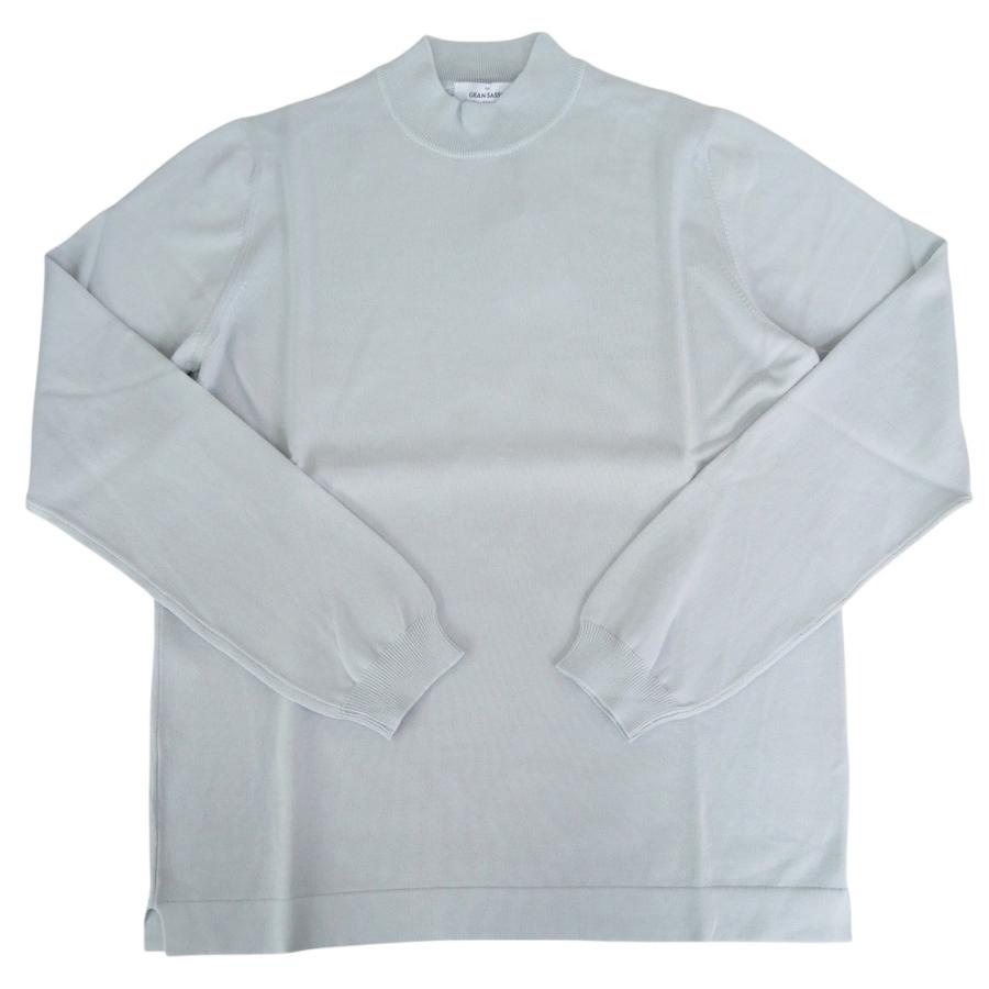 GRAN SASSO グランサッソ メンズモックネックニット セーター 58108 18120 / LUPETTO M/L ライトグレー 2026春夏新作_4