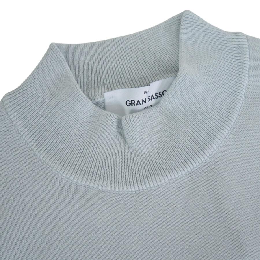 GRAN SASSO グランサッソ メンズモックネックニット セーター 58108 18120 / LUPETTO M/L ライトグレー 2026春夏新作_5