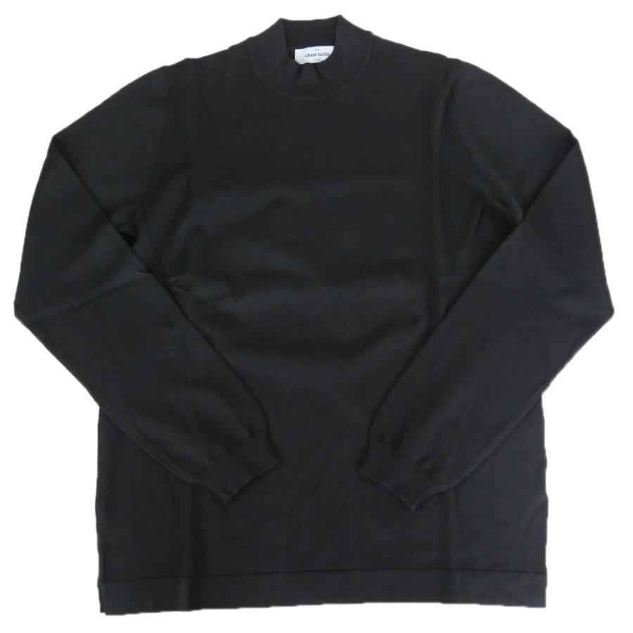 GRAN SASSO グランサッソ メンズモックネックニット セーター 58108 18120 / LUPETTO M/L ブラック 2026春夏新作_4