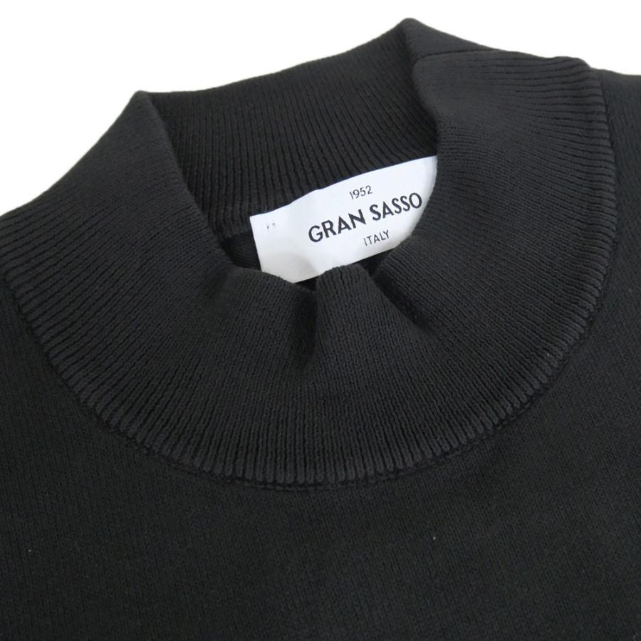 GRAN SASSO グランサッソ メンズモックネックニット セーター 58108 18120 / LUPETTO M/L ブラック 2026春夏新作_5