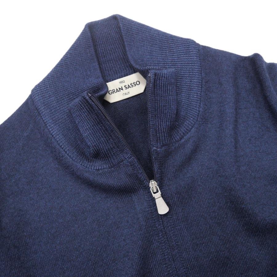 Gran Sasso（グランサッソ） メンズハーフジップアップハイネック 