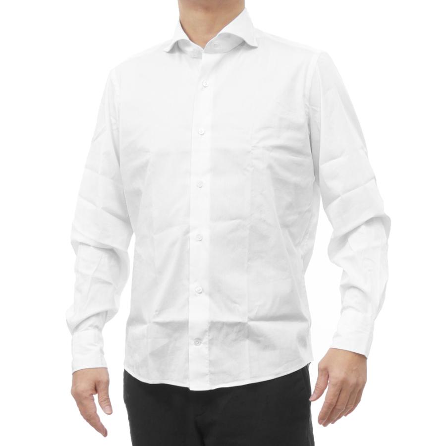 GIANNETTO ジャンネット カッタウェイシャツ メンズ AC999 / VINCI FIT WASH ホワイト 定番人気商品 GIANNETTO（ジャンネット） メンズカッタウェイシャツ AC999 / VINCI