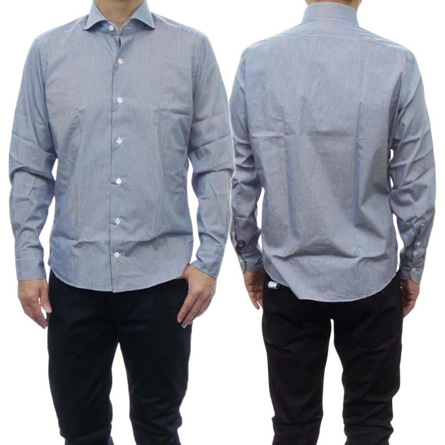 旧作お買い得セール！ GIANNETTO ジャンネット カッタウェイシャツ メンズ AC903 / VINCI FIT WASH ネイビー GIANNETTO（ジャンネット） メンズカッタウェイシャツ AC903 / VINCI