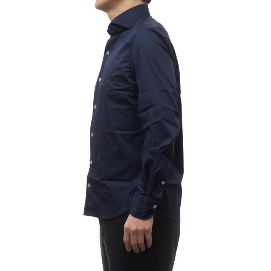 GIANNETTO ジャンネット メンズカッタウェイシャツ AC999 / VINCI FIT WASH ネイビー 2025春夏新作