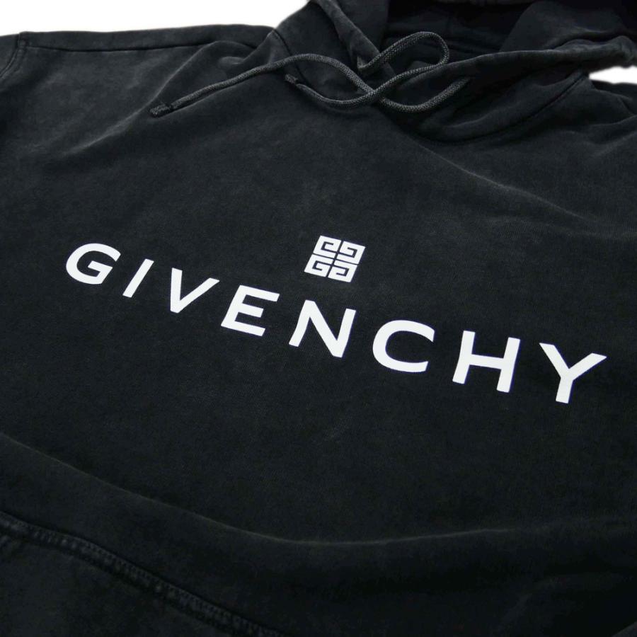 GIVENCHY コントラスト ロゴ刺繍 スウェットプルオーバーパーカー XS