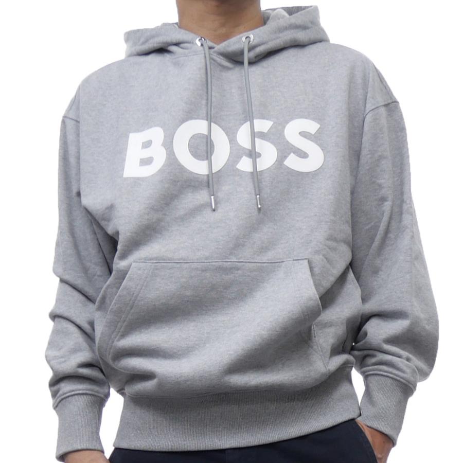 HUGO BOSS ヒューゴボス メンズプルオーバーパーカー 50496661 10242373/Sullivan 16 グレー/2024秋冬新作