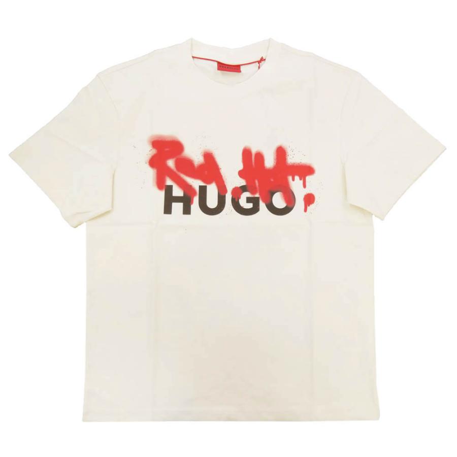 HUGO・HUGO BOSS ヒューゴボス メンズクルーネックTシャツ 50508513 10250555 / DinricKo ホワイト /2024春夏新作｜tre-style｜02