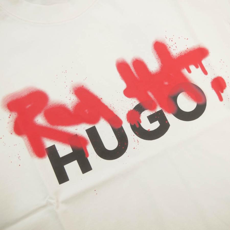 HUGO・HUGO BOSS ヒューゴボス メンズクルーネックTシャツ 50508513 10250555 / DinricKo ホワイト /2024春夏新作｜tre-style｜04