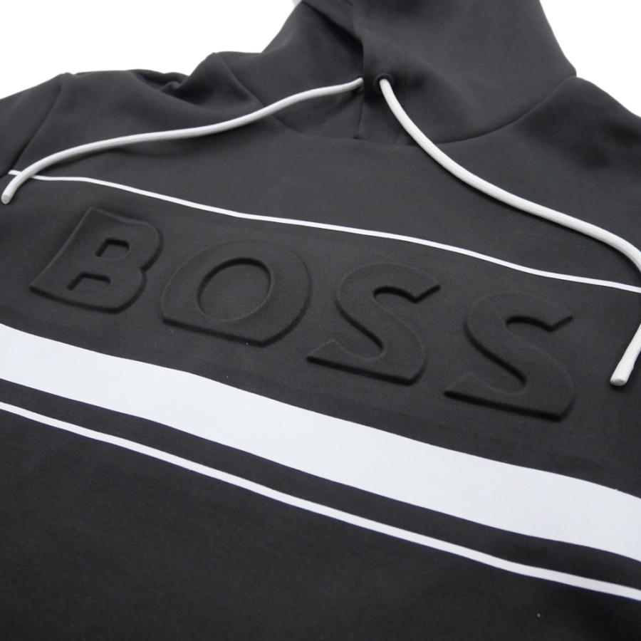 2025 秋冬新作！ HUGO BOSS ヒューゴボス パーカー メンズ プルオーバー 50545244 10272320 / Soody Zone ブラック HUGO BOSS ヒューゴボス メンズプルオーバーパーカー 50545244