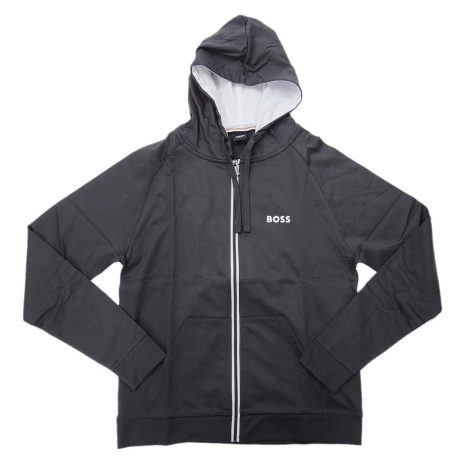 2025 秋冬新作！ HUGO BOSS ヒューゴボス パーカー メンズ ジップアップ コットン 綿100％ 50545573 10269562 / Authentic Jacket H グレー HUGO BOSS（ヒューゴ・ボス） メンズジップアップパーカー 50545573