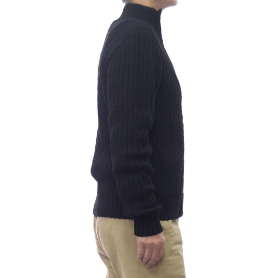 2025 秋冬新作！ HUGO・HUGO BOSS ヒューゴボス メンズ ジップアップセーター 50546980 10273681 / Sriton ブラック HUGO BOSS（ヒューゴ・ボス） HUGO・HUGO BOSS メンズジップアップ