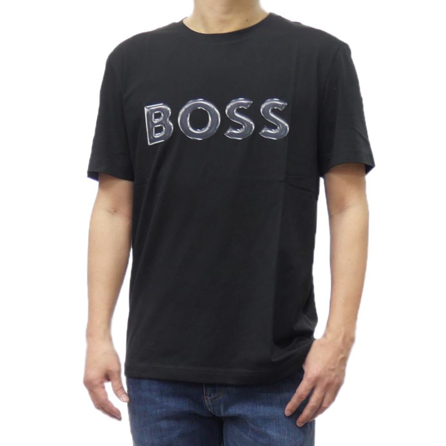 セールSS HUGO BOSS ヒューゴボス Tシャツ メンズ 半袖 クルーネック 50535273 10194355 Tee Logo ブランド ロゴ ブラック HUGO BOSS（ヒューゴ・ボス） メンズクルーネックTシャツ 50535273