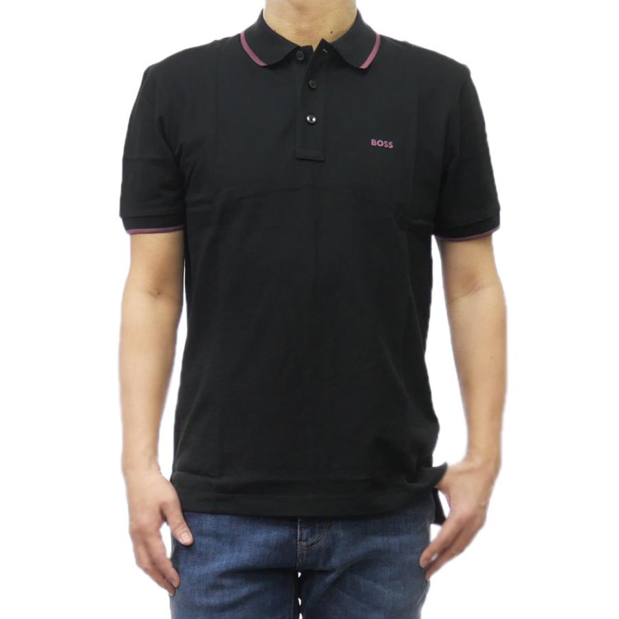 セールSS HUGO BOSS ヒューゴボス ポロシャツ 半袖 メンズ 鹿の子 コットン 綿100％ 50494697 10241531 Paddy ブランド ロゴ カジュアル 大きいサイズ ブラック HUGO BOSS（ヒューゴ・ボス） メンズ鹿の子ポロシャツ 50494697