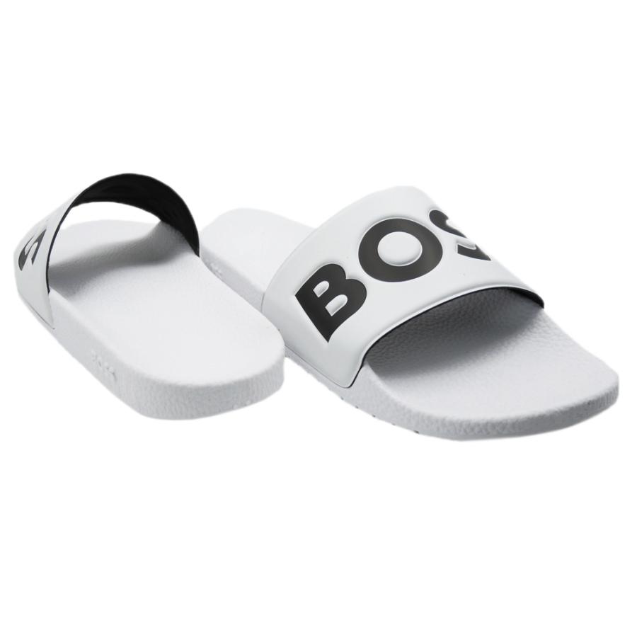 セールSS HUGO BOSS ヒューゴボス メンズ サンダル シャワーサンダル 50536835 10251721 / Aryeh-Slid-ndvlg ホワイト HUGO BOSS（ヒューゴ・ボス） メンズシャワーサンダル 50536835