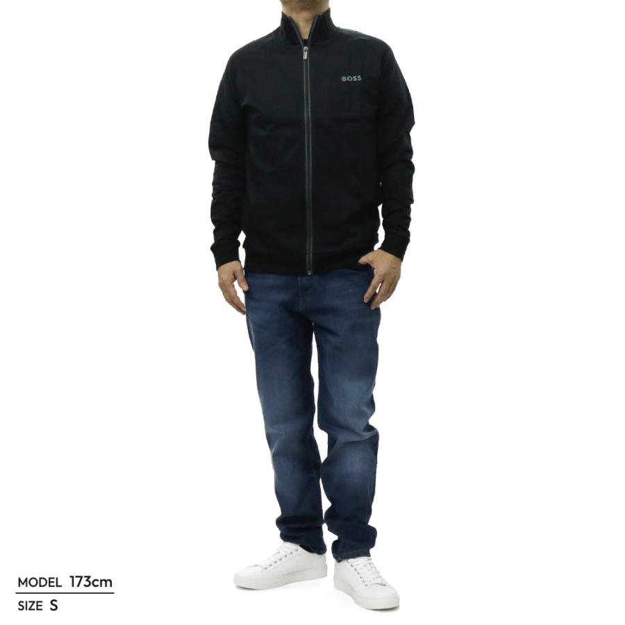 BOSS ブラック ジップアップジャケット 3D ロゴ XS 国内正規品 HUGO BOSS（ヒューゴ・ボス） メンズ ジップアップ スウェット