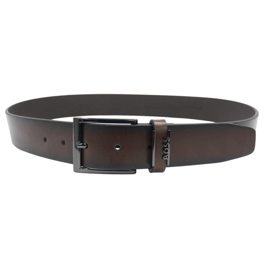 HUGO BOSS ヒューゴボス メンズレザーベルト 50491852 10249589 / Cole-Ant_Sz35 ダークブラウン 2026春夏新作_1