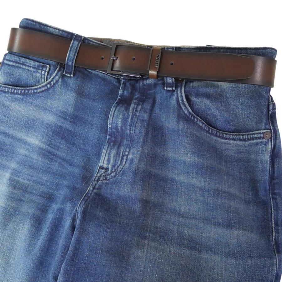 HUGO BOSS ヒューゴボス メンズレザーベルト 50491852 10249589 / Cole-Ant_Sz35 ダークブラウン 2026春夏新作_2