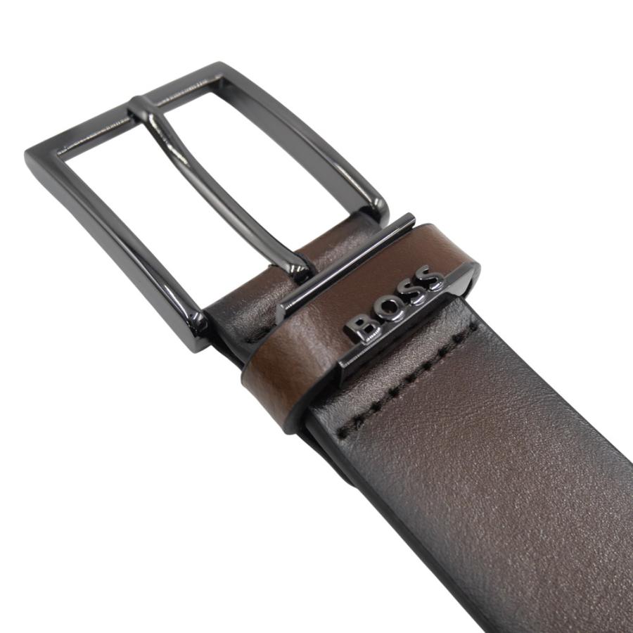 HUGO BOSS ヒューゴボス メンズレザーベルト 50491852 10249589 / Cole-Ant_Sz35 ダークブラウン 2026春夏新作_4