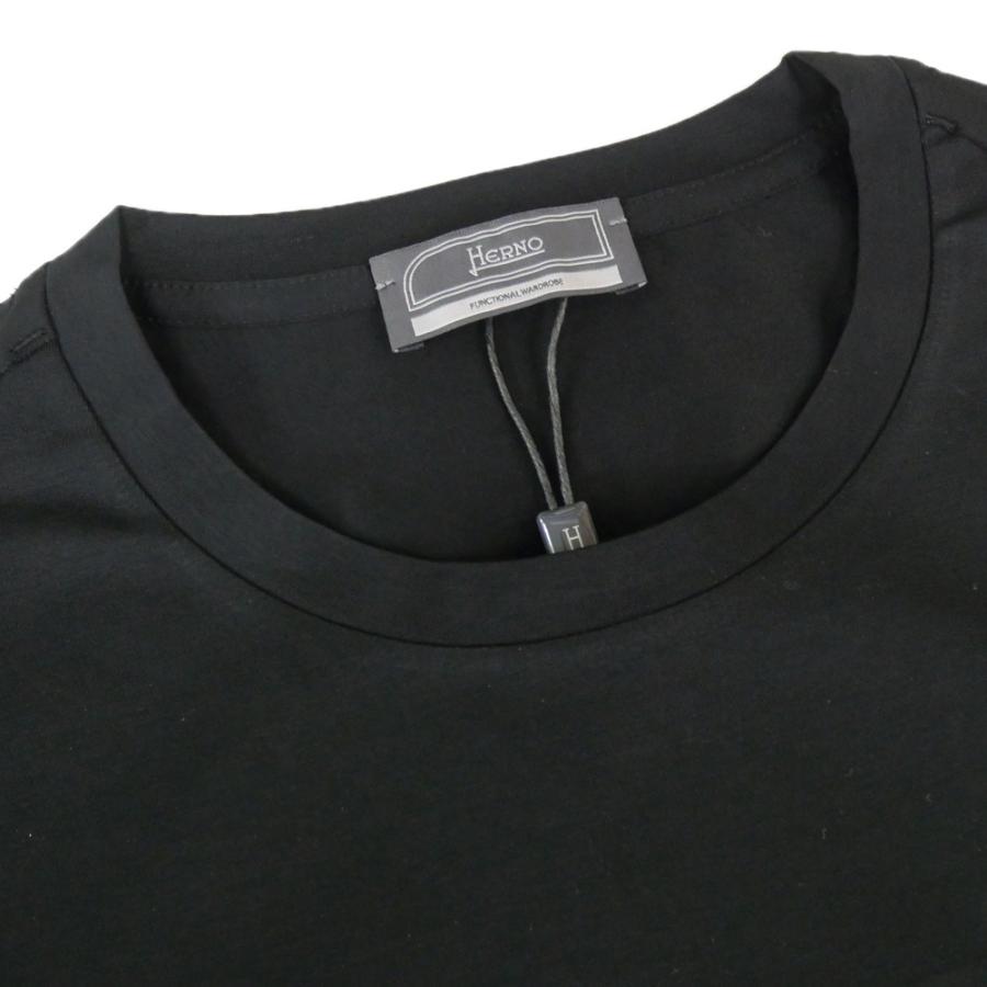 HERNO（ヘルノ） メンズクルーネックTシャツ JG000237U 52003 ブラック