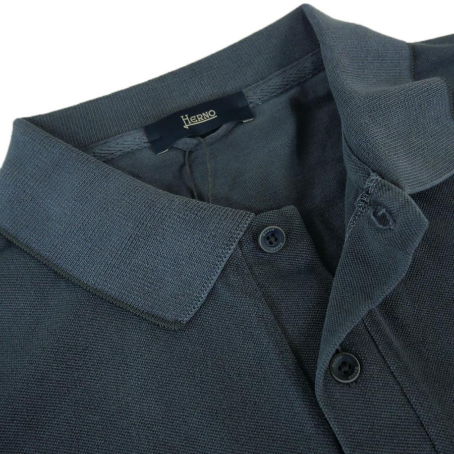 新品 ヘルノ HERNO コットン 鹿の子 半袖 ポロシャツ サックスブルー HERNO（ヘルノ）コットン鹿の子S/Sポロ JPL00135U 54005