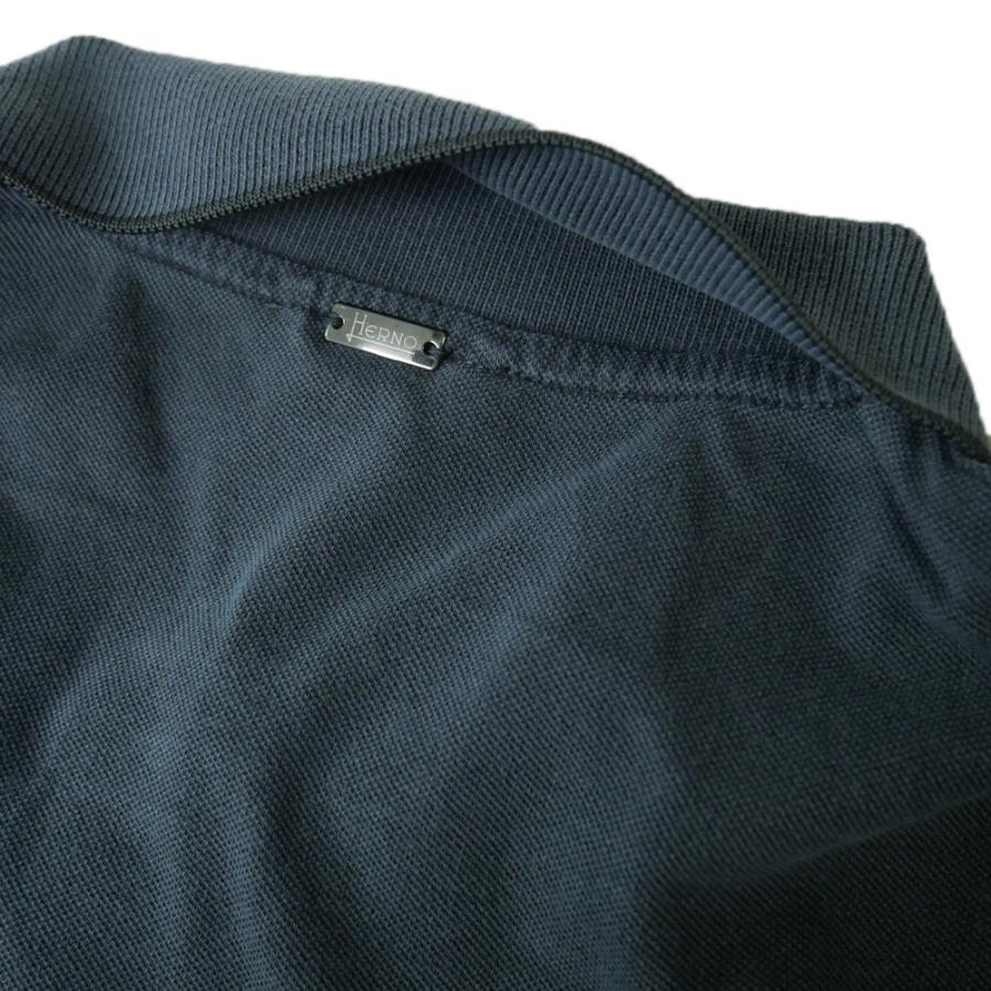 HERNO ヘルノ メンズ鹿の子ポロシャツ JPL00134U 54006 ネイビー