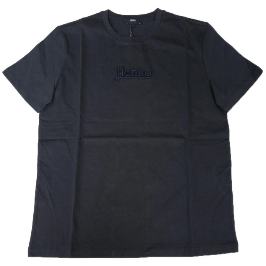 HERNO（ヘルノ） メンズクルーネックTシャツ JG000239U 52000 ネイビー