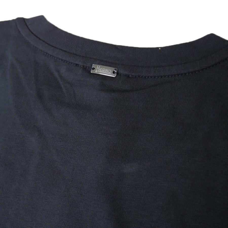 HERNO（ヘルノ） メンズクルーネックTシャツ JG000239U 52000 ネイビー