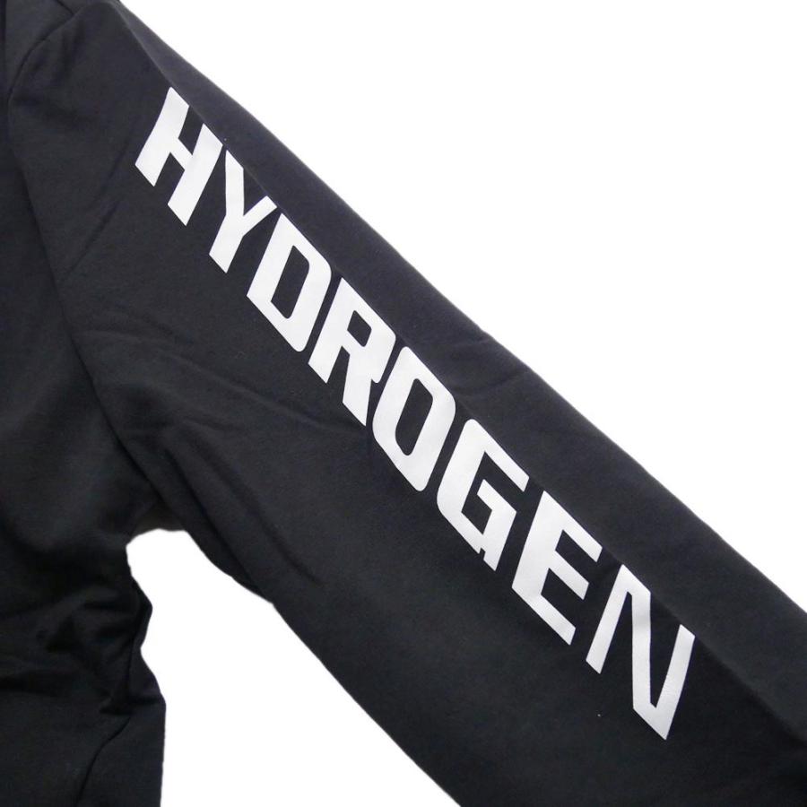 HYDROGEN ハイドロゲン メンズジップアップパーカー R00534 / HYDROGEN FZ SWEAT SHIRT ブラック｜tre-style｜04