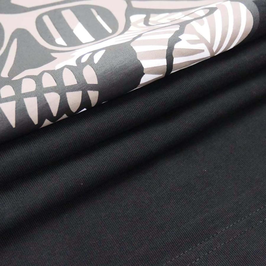 HYDROGEN ハイドロゲン メンズクルーネックTシャツ 320614 / PALMS SKULL TEE ブラック｜tre-style｜06