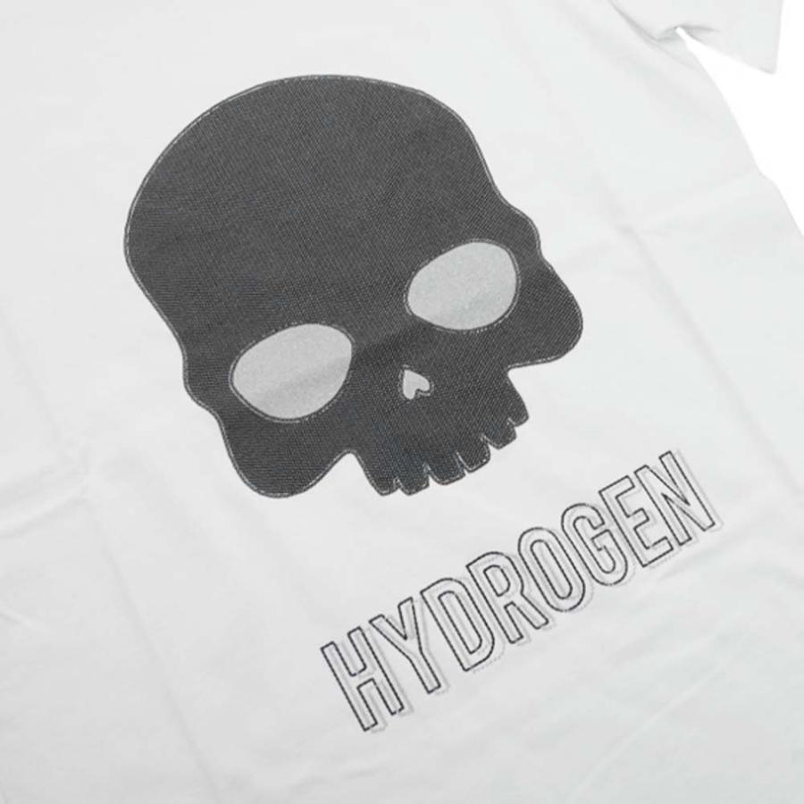 HYDROGEN ハイドロゲン メンズクルーネックTシャツ MT0002 / EMBROIDERED SKULL T-SHIRT ホワイト /2024春夏新作｜tre-style｜04