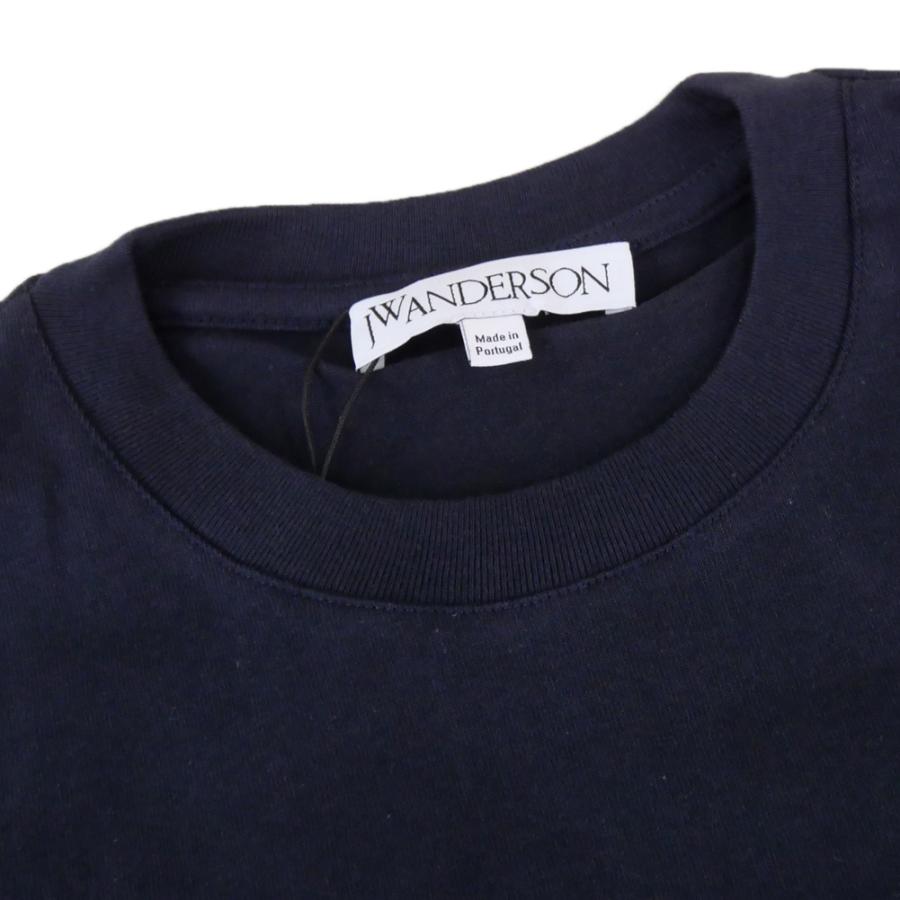 JWアンダーソン バックプリントTシャツ ネイビー JW ANDERSON - OVERSIZED PRINTED FACE T-SHIRT / オーバー