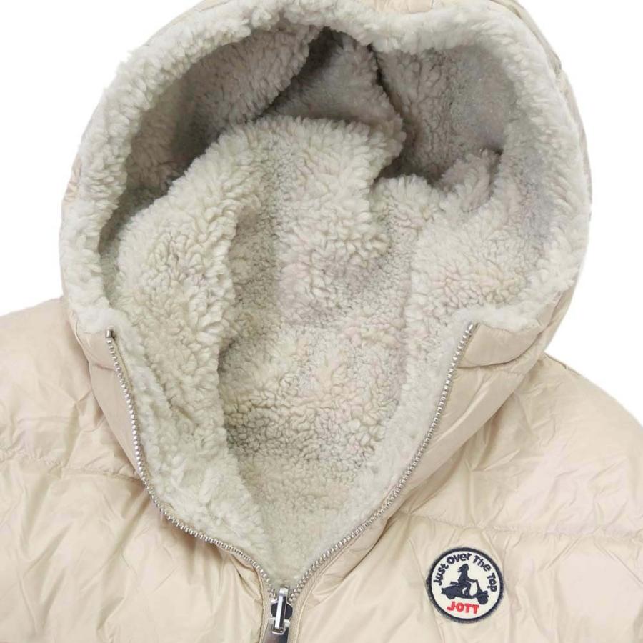 専用　美品　JOTT ジョット　リバーシブル　フード付ダウンジャケット　総花柄 美品 JOTT ジョット リバーシブル フード付ダウンジャケット