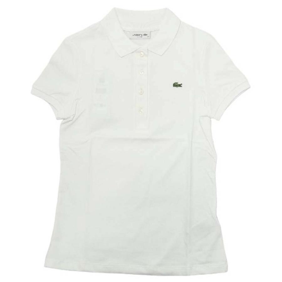 LACOSTE（ラコステ） レディースポロシャツ DF3443 ホワイト : TRE 