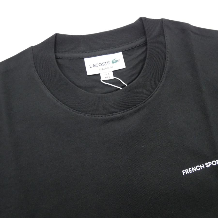 セールSS LACOSTE ラコステ Tシャツ メンズ 半袖 クルーネック コットン 綿100％ TH9880 ブラック LACOSTE（ラコステ） メンズクルーネックTシャツ TH9880 ブラック