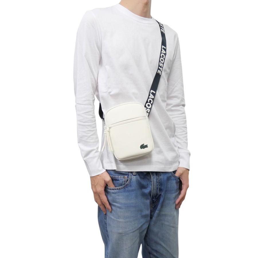 LACOSTE（ラコステ） メンズショルダーバッグ NH4679TX ホワイト : TRE 