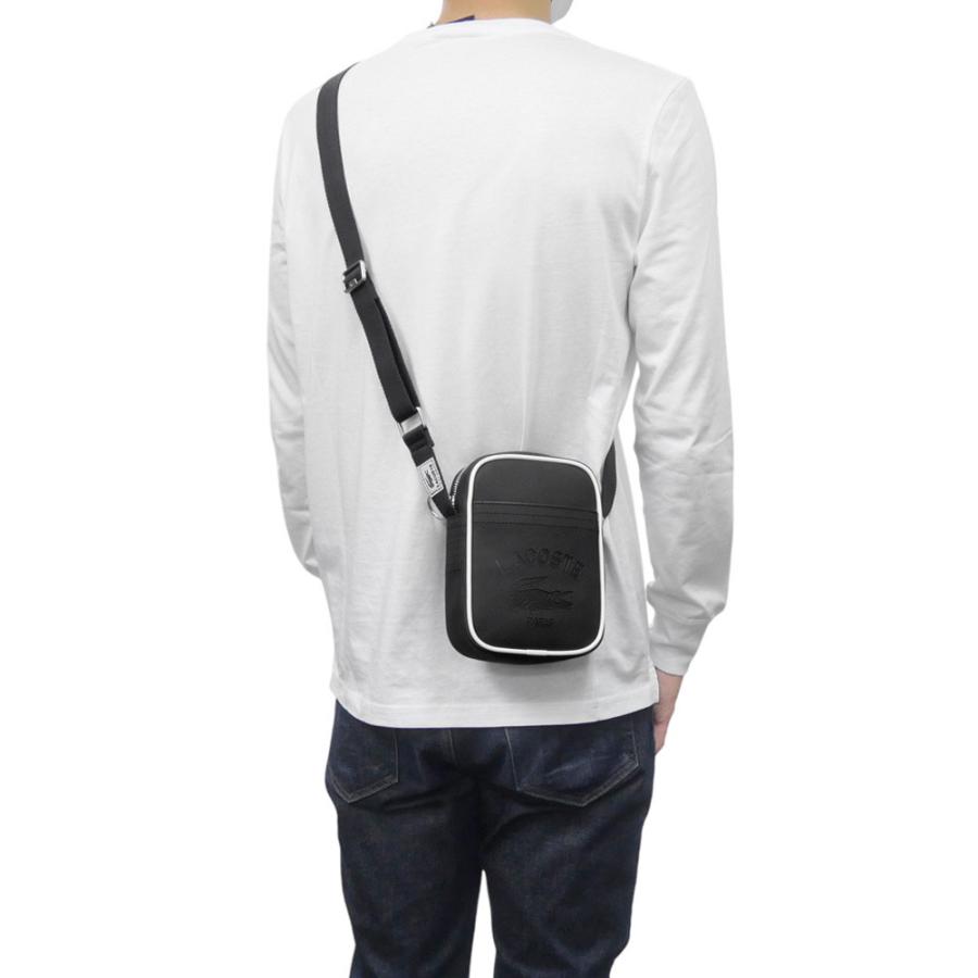 【美品】Lacoste グレー ショルダーバッグ ラコステ LACOSTE NOMOGRAMME モノグラムショルダーバッグ