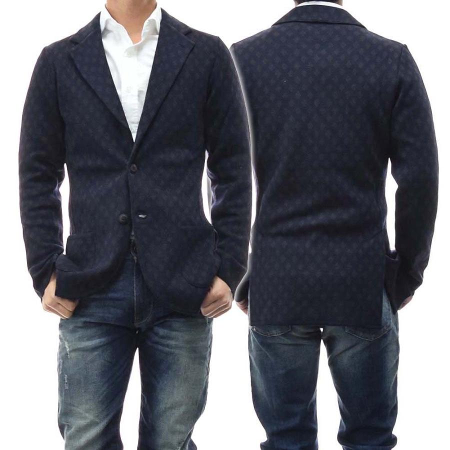 J6458 美品 ラルディーニ ストレッチニットジャケット ネイビー XS J6458 美品 ラルディーニ ストレッチニットジャケット ネイビー XS