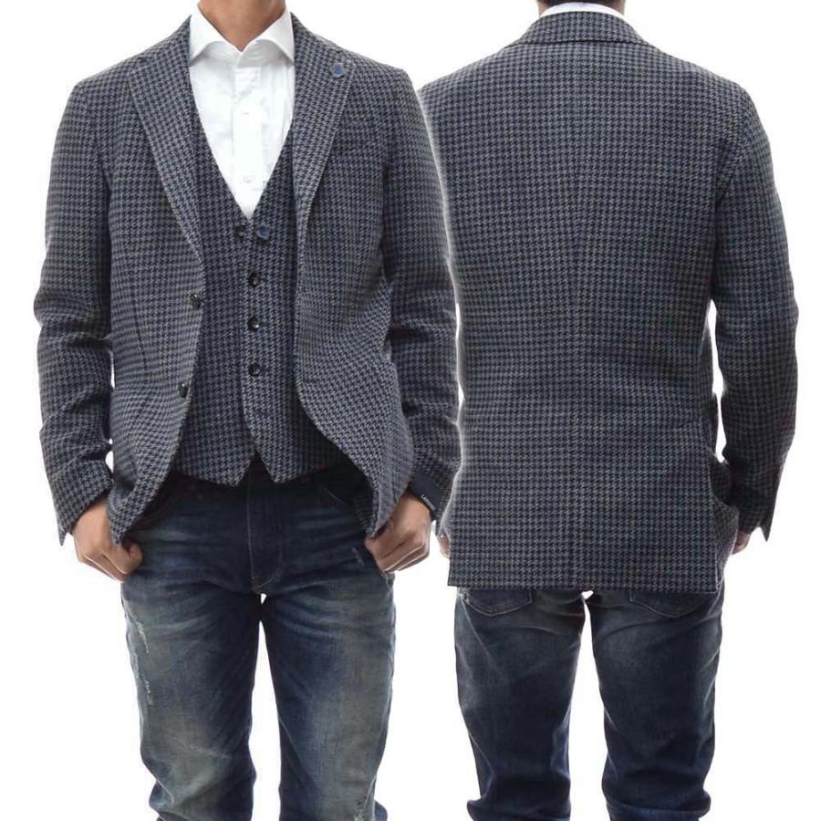 J3573新品 ラルディーニ コットン秋冬スーツ ネイビー 52 LARDINI J3573 新品 ラルディーニ コットン秋冬スーツ ネイビー 52