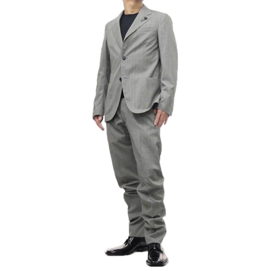 【LARDINI】ビジネススーツ　グレー　無地　サイズ44 LARDINI】ビジネススーツ グレー 無地 サイズ44