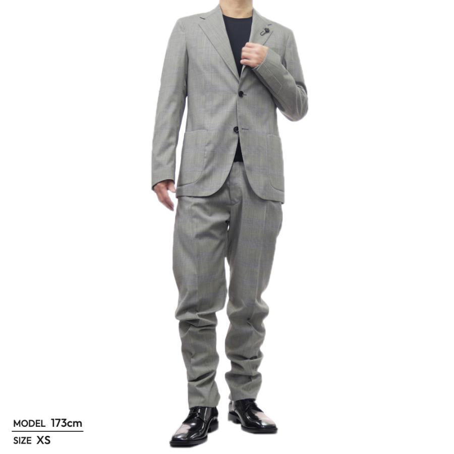 LARDINI ラルディーニ メンズシングル2Bセットアップスーツ EQ055Q EQEL62709 グレーの画像