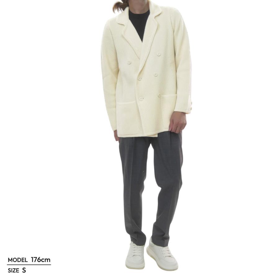 LARDINI ラルディーニ メンズダブル6Bニットジャケット AALJN98 AA65036 オフホワイトの画像